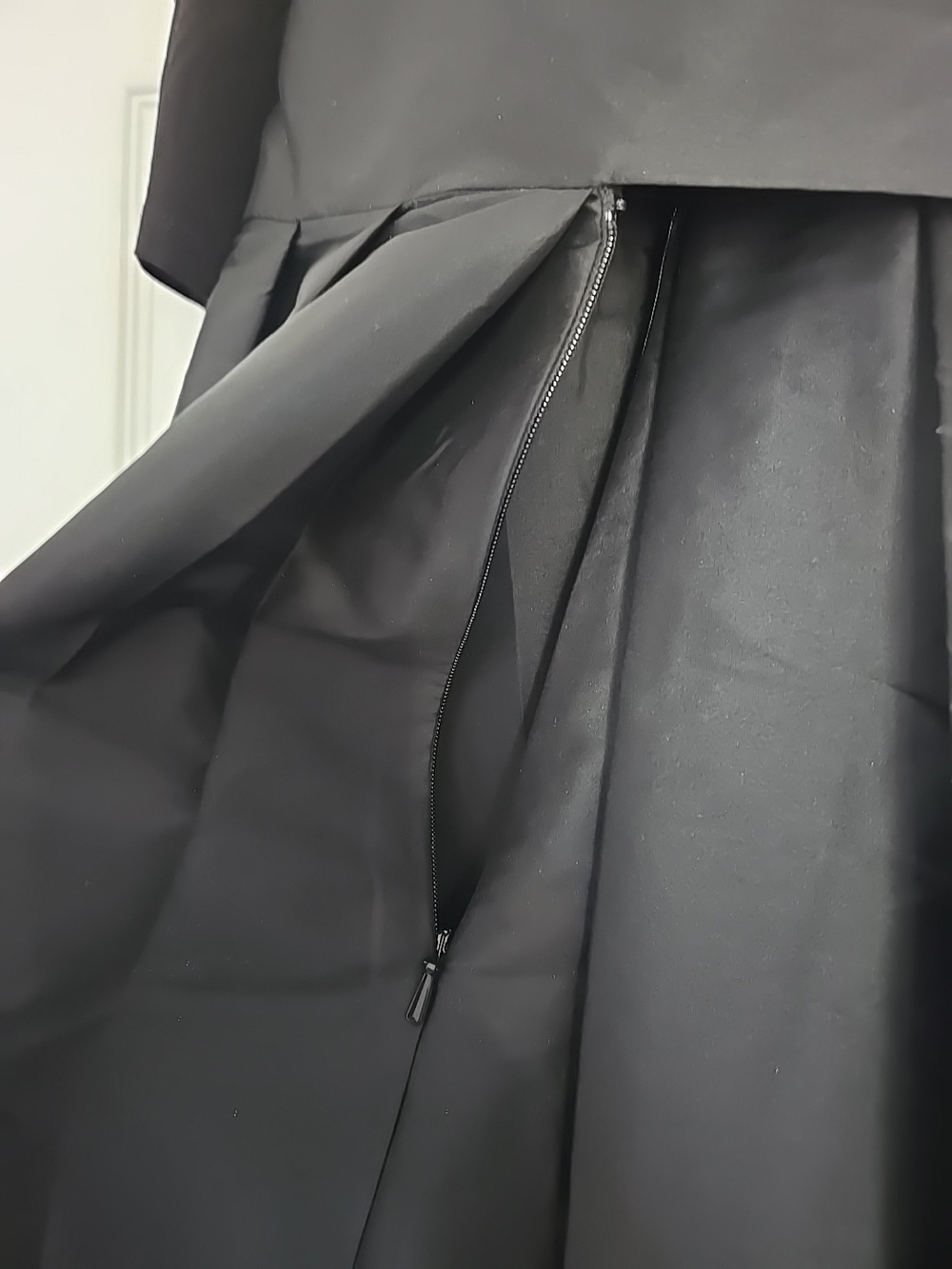Adrianna Papell Taffeta Formal Evening Cocktail Black Dress Size 14M NWT - Picture 12 of 15